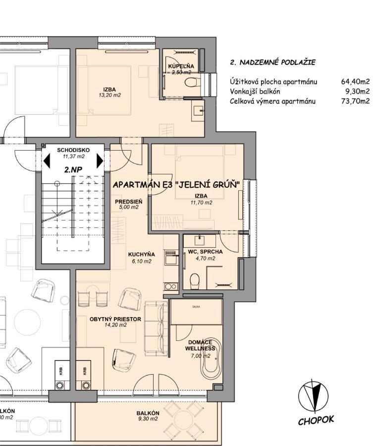 Apartman Jeleni Grun Jasna Demänovská Dolina Eksteriør bilde